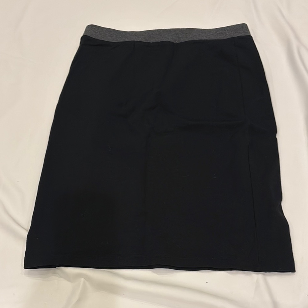 Banana Republic Elegant Black Skirt with Gray Waistband - Picture 2 of 3